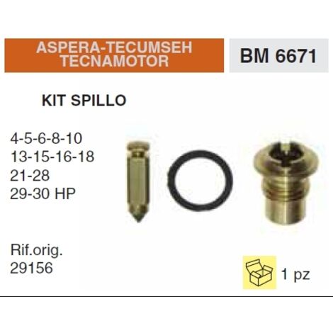 Kit goupille carburateur pour moteur de tracteur de pelouse ASPERA TECUMSEH 29156 006671