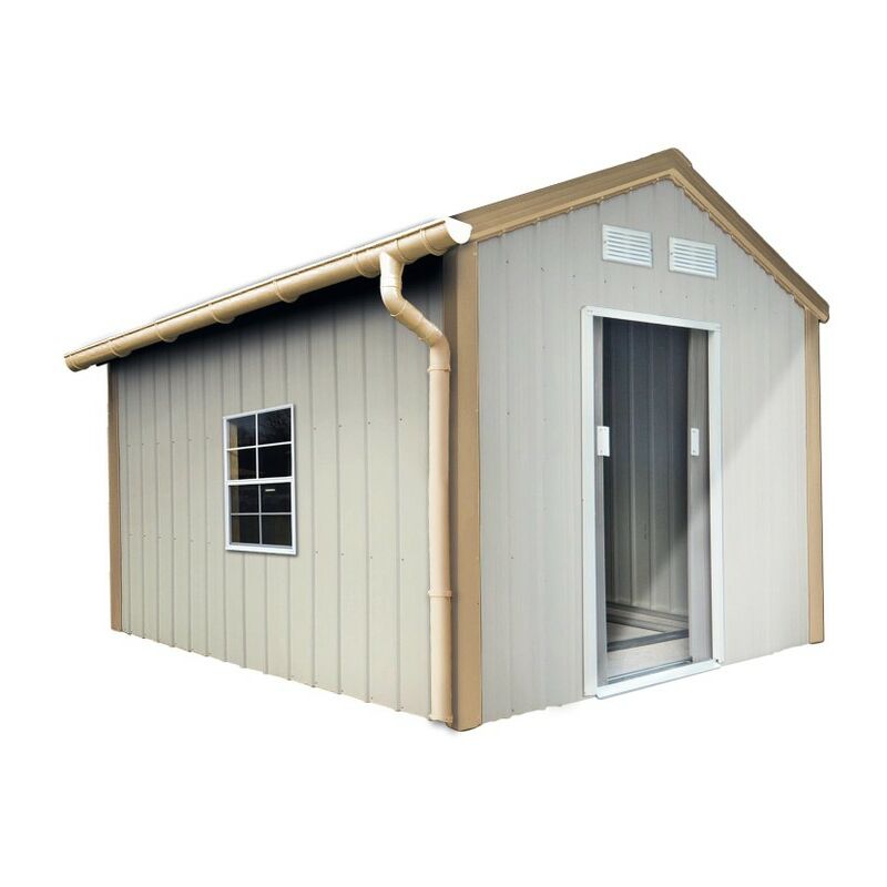 Kit gouttière pour abri de jardin en métal dév.160 sable - Fitt - Sable - pvc
