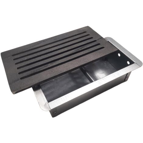Kit Griglia in ghisa 30x16 cod.L per camino con cassetto raccogli cenere 8H cm