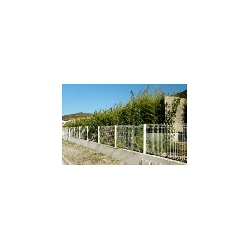 Cloture&jardin - Kit Grillage Rigide Blanc 10M - jardimalin - Fil 4mm - Sur Platines - 0,63 mètre - Blanc (ral 9010)