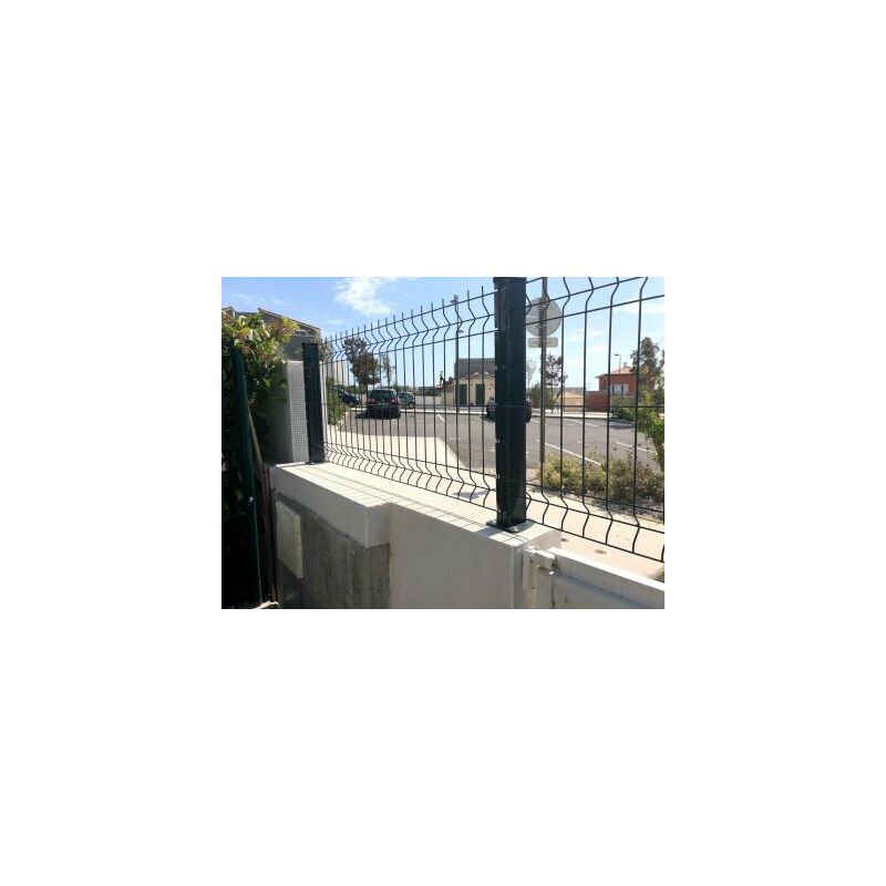 Cloture&jardin - Kit Grillage Rigide Gris 100M - JARDIMALIN - Fil 4mm - Sur Platines - 1.53 mètre