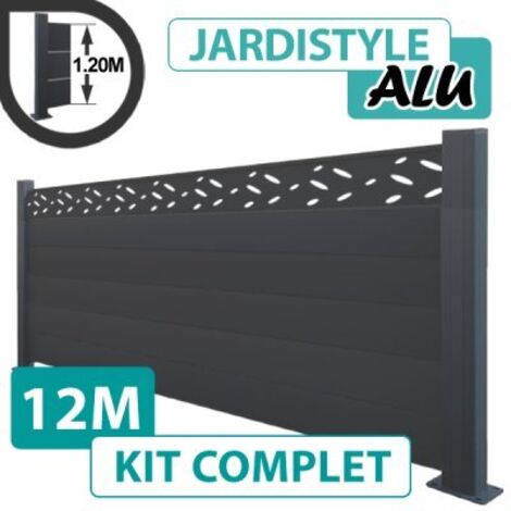 Kit Grillage Rigide Gris Anthracite 30M - JARDIMALIN+ - Fil 4mm - 1,73 mètre