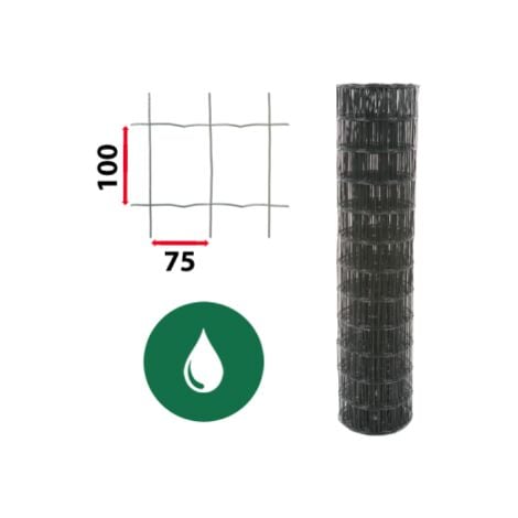 Kit Grillage Soudé Vert 25M - JARDIMALIN - Maille 100x75mm - 1,50 mètre