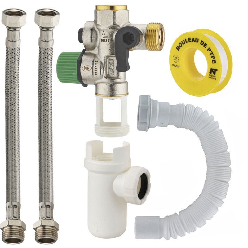 Groupe de sécurité siège inox nf noyon & thiebault Droit + kit raccordement