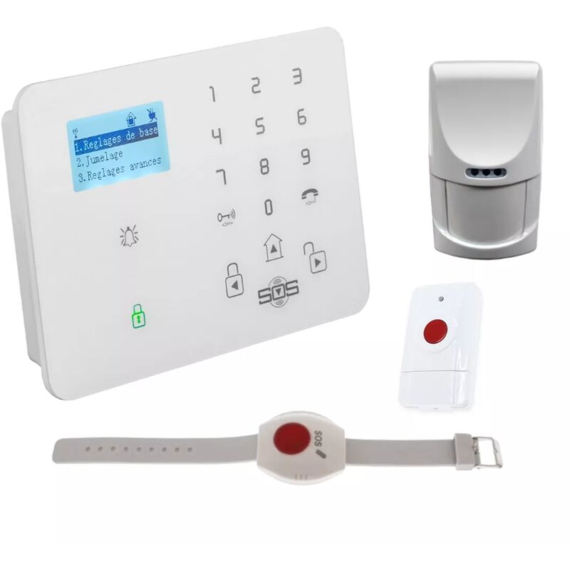Ultra Secure - Kit gsm 2G+3G+4G détection inactivité & alerte panique sans-fil - Transmetteur réseau mobile KP-9 (gamme kp)