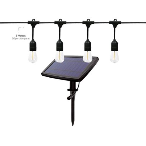 Kit guirnalda decorativa solar Doik 5M 10 lámparas IP44