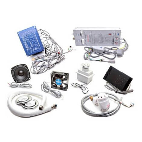 Kit hammam petit volume générateur vapeur 2,8kW – Affichage LCD – Sonde de température pré-câblée – Buse d'aromathérapie – Vidange automatique – Lutece