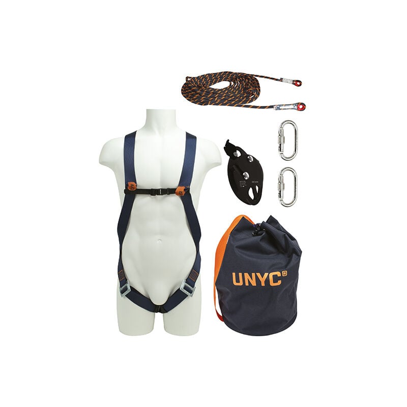 Kit harnais Budget plus T.1 frenehard corde 10m + 2 connecteurs + sac - QSFEPI101/101