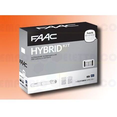 KIT HÍBRIDO FAAC 24V 105683 Automatización hidráulica de puerta batiente para hoja de 2mt