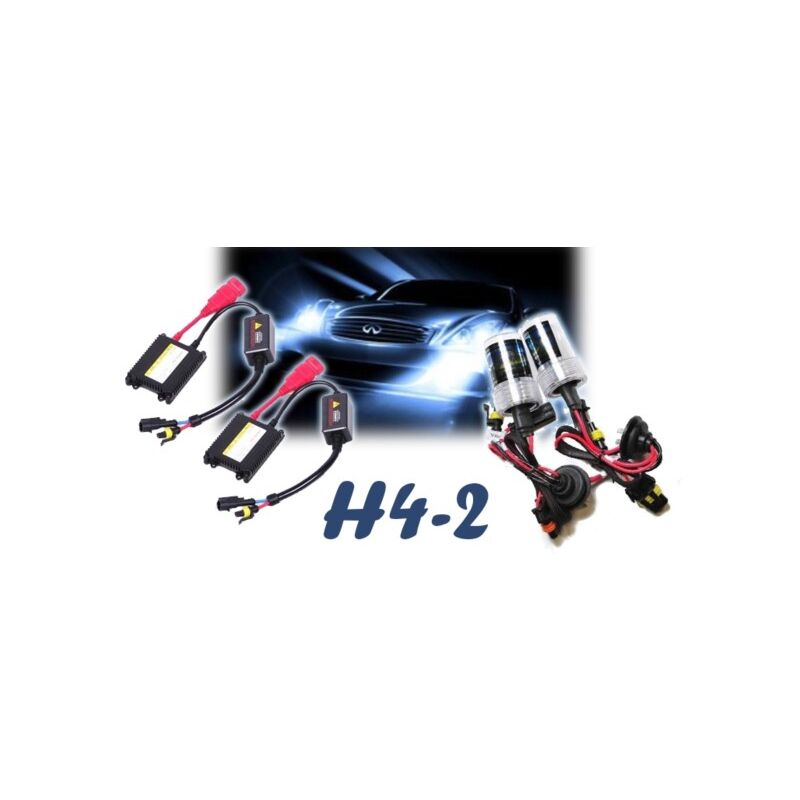 Image of Trade Shop - Kit Hid Luci Lampade Lampadine H4-2 Xeno 6000k Fari Xenon Centraline Per Auto