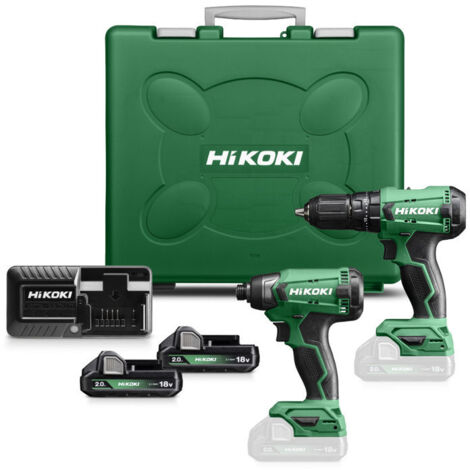 Kit Hikoki 18V: Taladro Percutor DV18DA + Atornillador Impacto WH18DA
