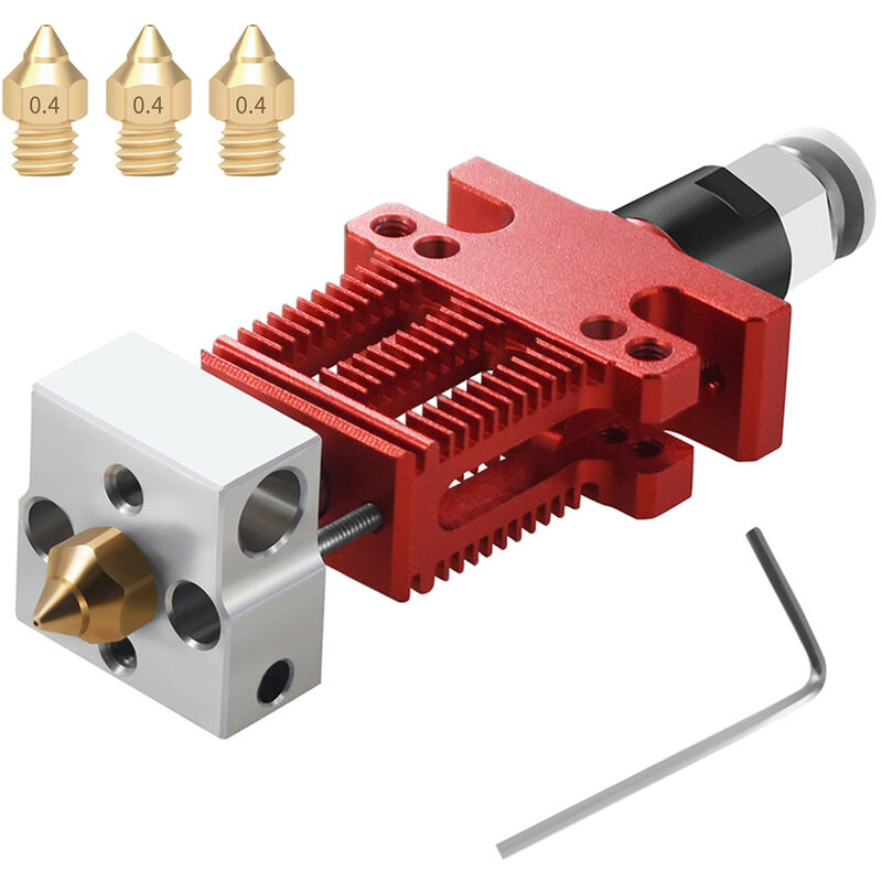 

Kit Hotend de extrusora ensamblado con 3 boquillas adicionales de 0,4 mm compatibles con la impresora 3D Creality CR-6 SE Suministros para maquinas