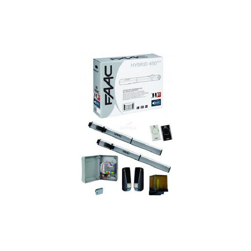 Motorisation portail battant Faac hybrid 24V integral 105684