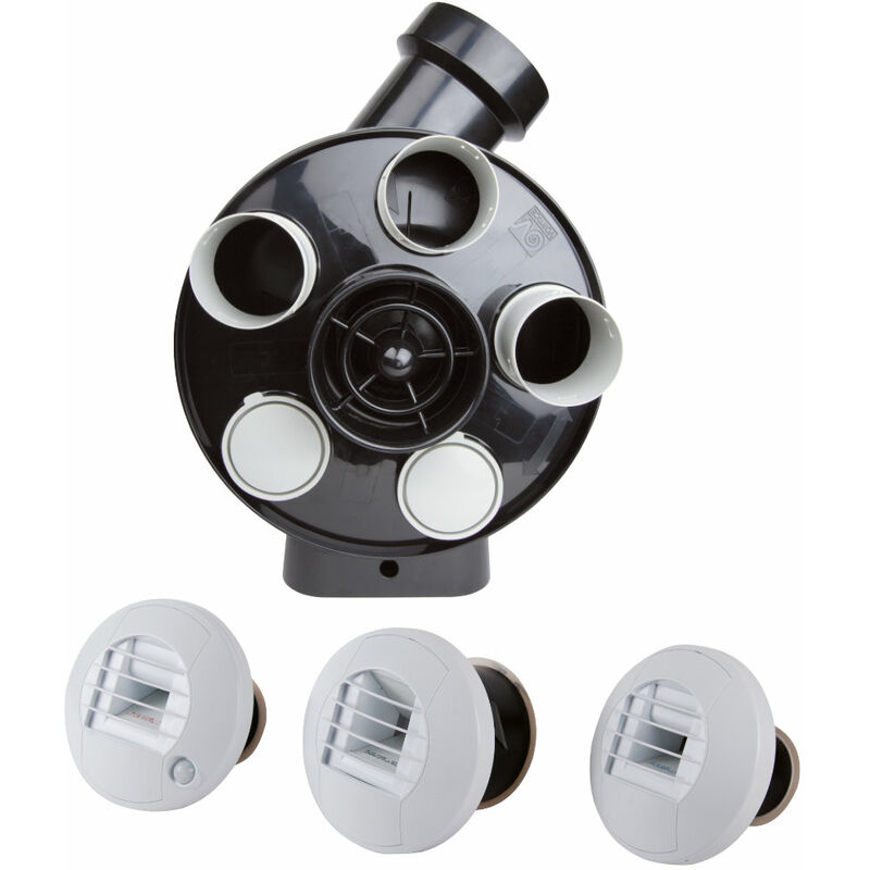 Vortice - hygro penta es - Kit hygro b vmc simple flux hygroréglable + bouches piles T5