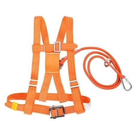 Imbracatura Anticaduta Con Cordini 150 Kg – Kit Cintura Di Sicurezza Per Lavori In Quota, Con 2 Fibbie E 2 Cordini Da 2 M, Certificato EN 361/362/353/358
