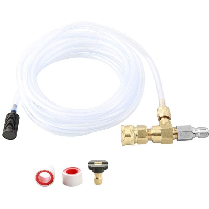 SNQ - Kit Injecteur chimique réglable pour nettoyeur haute pression, injecteur de savon, 3/8', Distributeur de Savon Réglable 4000PSI