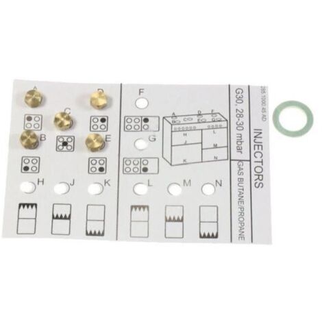 Kit injecteurs gaz butane pour Cuisiniere BEKO 4431930003