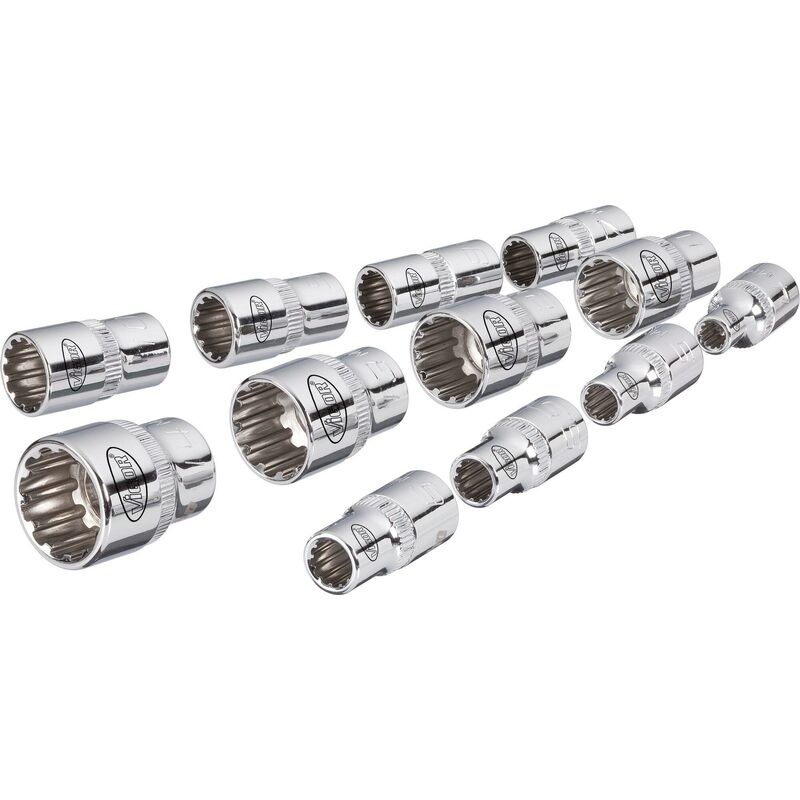Socket with multi-purpose profile, set ∙ V1897 ∙ Attacco quadro, cavo, 1/4 di pollice (6,3 mm) ∙ Multiprofilo ∙ 4 – 14 ∙ Numero utensili: 12