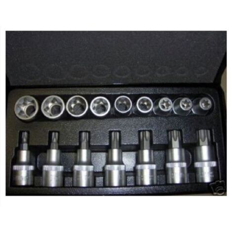 SET BUSSOLE 13pz PER TRAPANO TORX MILLERIGHE MASCHI E FEMMINE CON INSERTI PUNTE