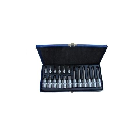 Kit Inserti impronta torx 18 pezzi 1/2 - 1/4 cromo vanadio
