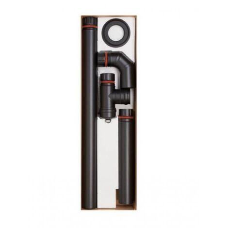 KIT INSTALLAZIONE PER STUFE A PELLET NERO OPACO  ALA PELLET ECO  FER 362191