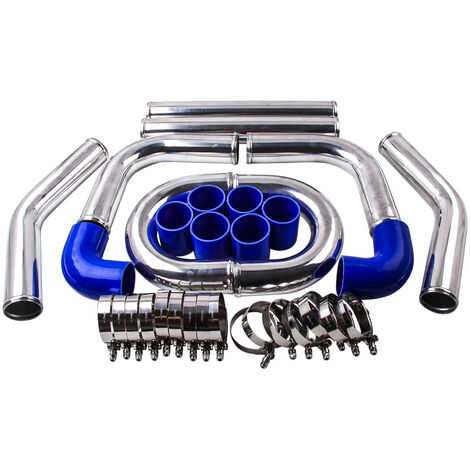 Kit Intercooler Universale 2.5" Kit Tubi Intercooler Montaggio tubi tubazioni 64mm 6061 Aluminum Universale Intercooler Turbo Piping Hose Pipe Kit