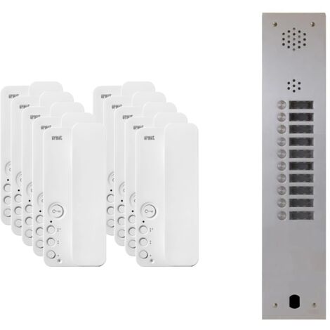 Kit interphone 1 rangée avec 10 combinés URMET Collectif