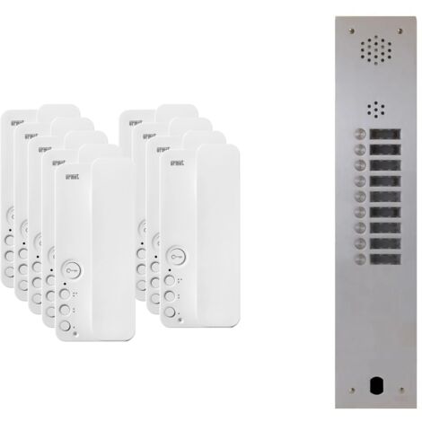 Kit interphone 1 rangée avec 9 combinés URMET Collectif