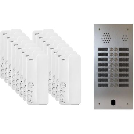 Kit interphone 2 rangées avec 16 combinés URMET Collectif