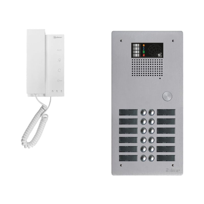 Golmar - Kit interphone avec 12 combinés Collectif