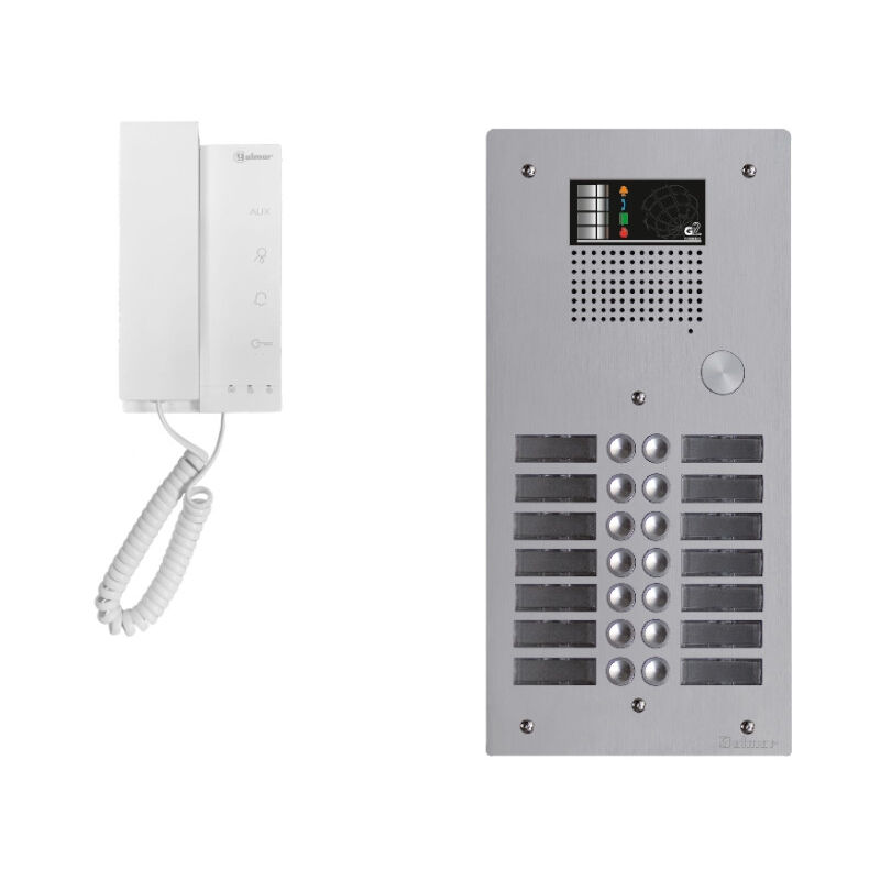 Golmar - Kit interphone avec 14 combinés Collectif