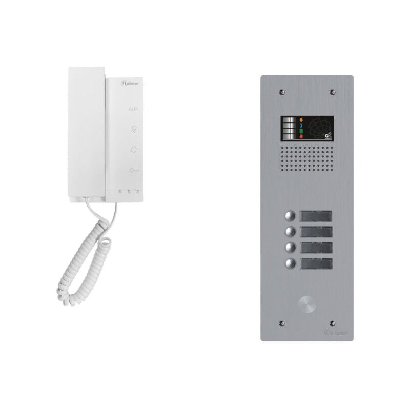 Golmar - Kit interphone avec 4 combinés Collectif