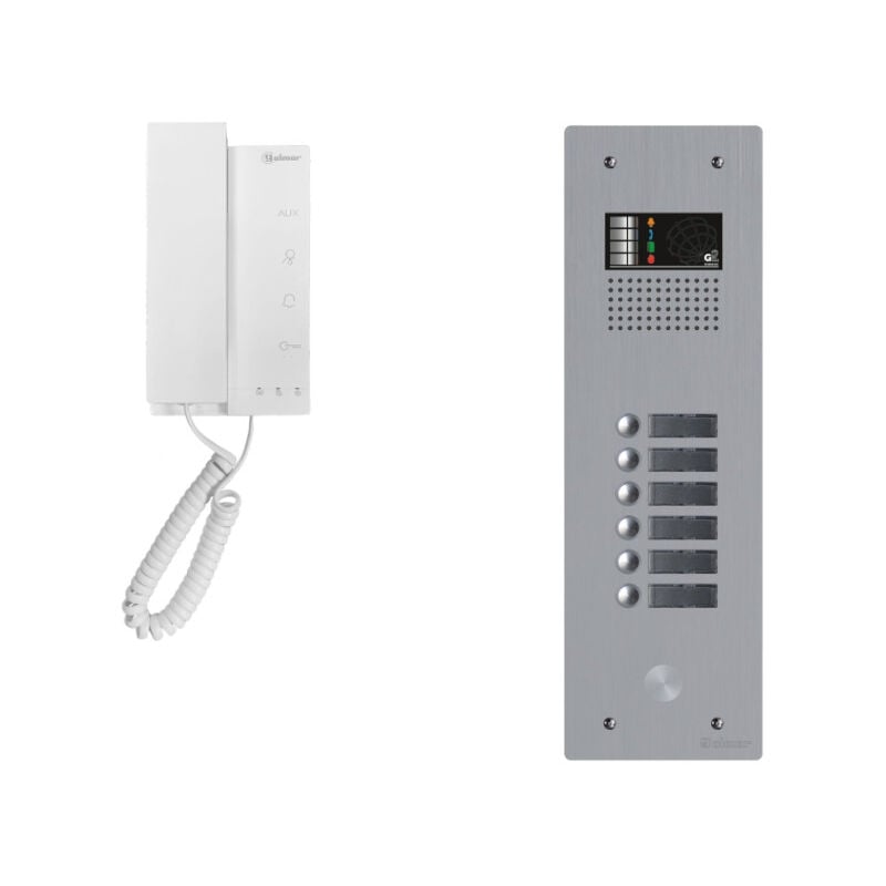Golmar - Kit interphone avec 6 combinés Collectif