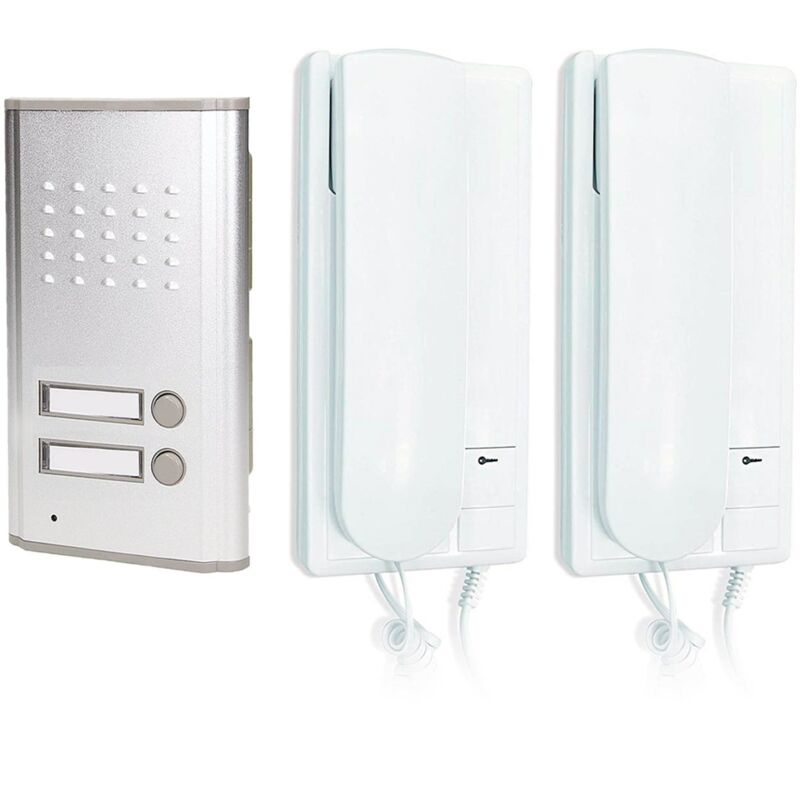 Housecurity - kit interphone exterieur duplex avec bouton d'ouverture de portail