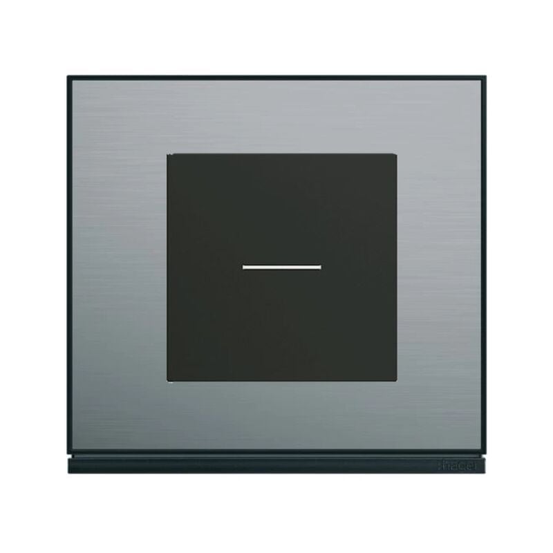 Hager - kit interrupteur a voyant gallery fintition acier/noir gal-intvoy-aci-n