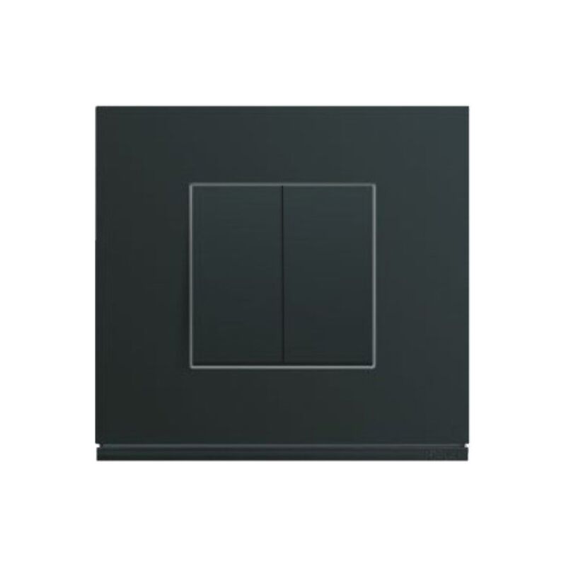 Interrupteur complet double gallery noir