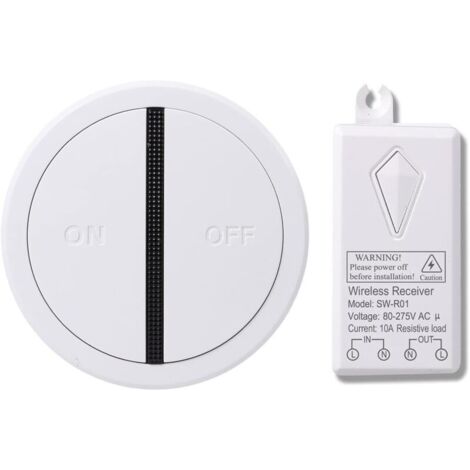 Kit Interrupteur Et Récepteur à Distance, Mini Relais Portable Pas De Câblage Pas De WiFi Nécessaire pour Les Lumières LEDs Lampes Ventilateurs Programmable étanche