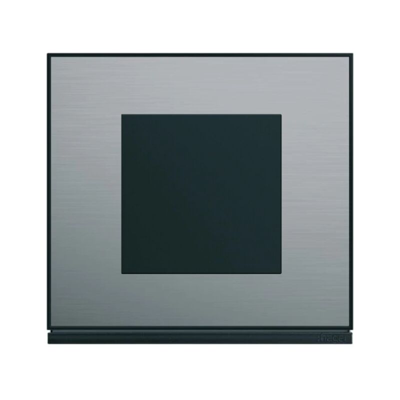 Hager - interrupteur complet gallery acier/noir