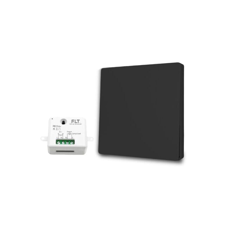 Fast Led Technology - Kit interrupteur va-et-vient sans fil et sans pile prêt à poser - 1 bouton poussoir + 1 relais récepteur radio