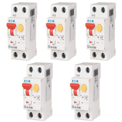 Kit interrupteurs différentiels magnétothermiques Eaton 10A 1P+N 30MA type AC 4,5K 236933
