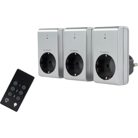 Kit Interruptor inalámbrico 1 + 3 Plata (por 6)