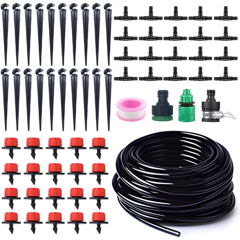 Sjlerst - Kit irrigation 15m 20 buses pvc réglables balcon