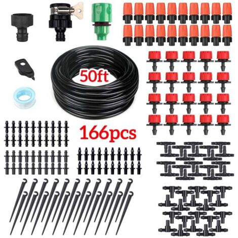 Kit irrigation 25m 166 pièces buses réglables brumisation