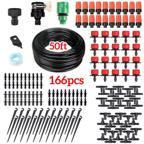 Kit irrigation 25m 166 pièces buses réglables brumisation