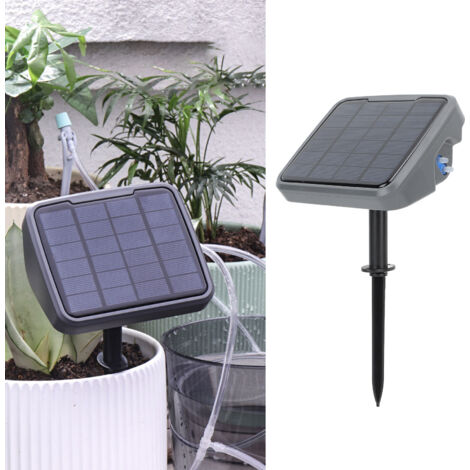Kit Irrigation Automatique Solaire Intelligent pour Pots avec Timer - Systeme d'Arrosage Auto Economique Facile à Installer (15m Cable)