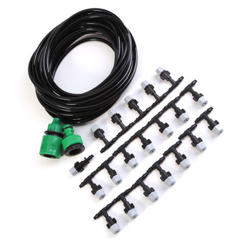 [Kit Irrigation] + [Pièges] + [WMCN10M] + [Misting] Système de Brumisation pour Cooloing Extérieur, 10M Tube et 20 Connecteurs