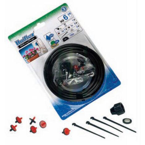 Kit irrigazione 6 vasi in blister irrigazione a goccia Uniflex