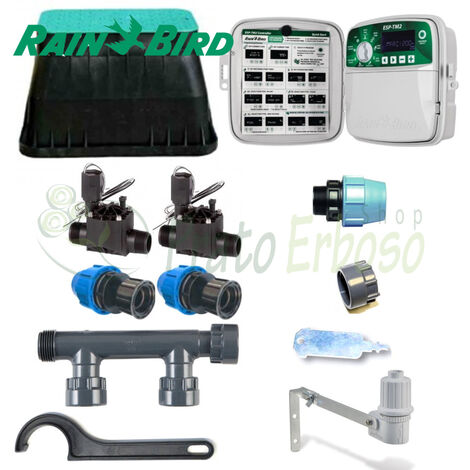 Kit irrigazione Rain Bird a 2 zone con programmatore da esterno