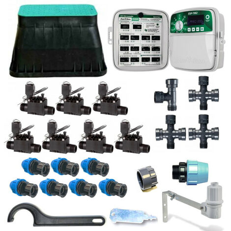 Kit irrigazione Rain Bird a 7 zone con programmatore da esterno