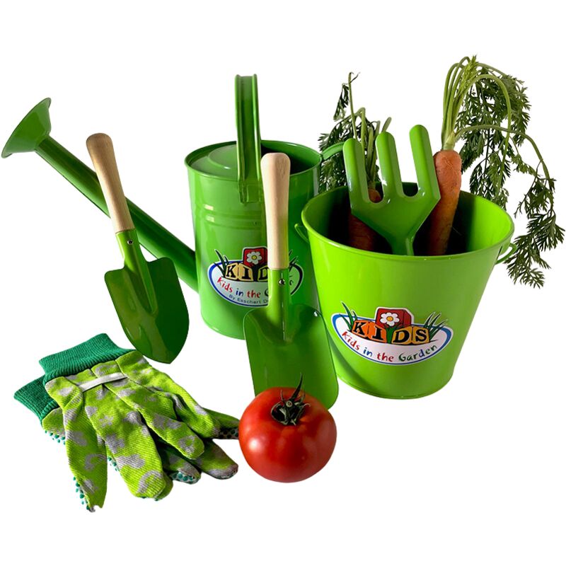 Prtjardiner - Kit jardin Petits outils pour enfants. Vert. Marque : Prêt à jardiner. Réf. : L4-0001 - Vert